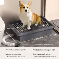 Toilette pour chien en plastique d'intérieur, à vidange directe et jetable dans les égouts, portable, lavable, pour l'apprentissage de la propreté des chiens de petite et moyenne taille, vente en gros