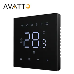AVATTO Hintergrund beleuchtung Helligkeit Einstellbarer Smart Wifi Thermostat Tuya Für Smart Home Temperatur regelung