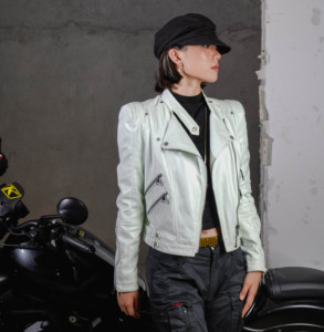 <span class=keywords><strong>Giacca</strong></span> in Pelle da Donna Duhan, Stile Casual Slim Fit, Streetwear, Tinta Unita, Nero, per <span class=keywords><strong>Moto</strong></span> - Product Image 5