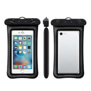Étui de téléphone flottant gonflable étanche grande taille transparent pour la natation en extérieur avec sangle détachable - Product Image 1