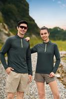 Chemise de course à manches longues pour homme UPF 50 - Polyester et élasthanne légers et respirants pour l'automne et l'hiver