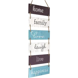 Rustic Wall Hanging Plaque Sign Inspirational Wall Art Farmhouse Wooden Wall Signs Positive Decor Hanging Sign For Office