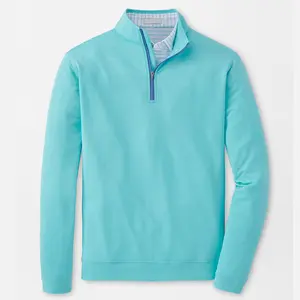 Personal isierte benutzer definierte Design bestickt halben Reiß verschluss benutzer definierte Pullover Sweatshirt Viertel Reiß verschluss Pullover Shirt