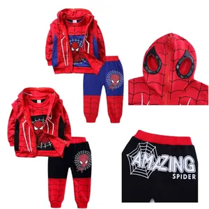 Children's clothing for boys Medium children's suit spring and autumn children's cotton cartoon sports hoodie three sets