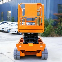 Plateforme de travail électrique certifiée pour levage, personnalisable, sur chenilles, facile à utiliser, conforme CE, pour travaux en hauteur