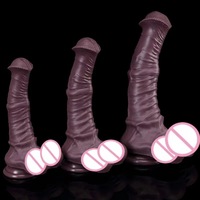 Dildo réaliste XXL en silicone en forme de pénis de cheval avec ventouse, jouet sexuel féminin, étanche, grand format, sûr et pour une utilisation fantastique