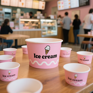Tùy chỉnh in giấy <span class=keywords><strong>Ice</strong></span> <span class=keywords><strong>Cream</strong></span> cup dùng một lần món tráng miệng cốc sữa chua 3oz 5oz 8oz cho đông lạnh bao bì thực phẩm - Product Image 3