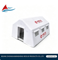 Tente gonflable de secours médical d'urgence portable à double couche imperméable à montage rapide pour premiers intervenants