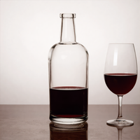 Botol Kaca Embos Khusus Distillery (Bentuk Bulat/Hexagonal) untuk Tequila, Brandy, Whisky - Ukuran Dapat Disesuaikan (700ml-1400ml)
