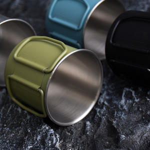 Hotsale Camping en plein air vaisselle pliante en aluminium tasse personnalisable Portable anti-chute pique-nique <span class=keywords><strong>randonnée</strong></span> escalade boisson tasse - Product Image 3