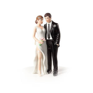 Figurines de mariage en polyrésine, ombrée, pour décoration de gâteau, cadeau Souvenir de mariage, couleur personnalisée, vente en gros - Product Image 4
