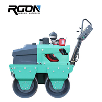 Nouveau RUIGONG RG-650D 9HP compacteur à rouleaux vibrants à double tambour Mini rouleau vibrant