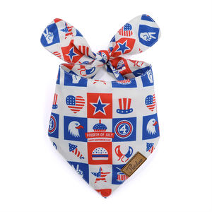 وشاح قابل للتعديل مطبوع حسب الطلب للكلاب، باندانا للحيوانات الأليفة للشتاء والصيف والربيع، مصنوع من القطن والصوف والبوليستر والخيزران، إكسسوار بشعار الحيوان - Product Image 5