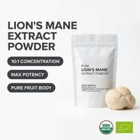 Extrait de Crinière de Lion Haute Puissance Beta-D-Glucane 40% Hericenones Biologique USDA Corps Fruité Premium Cérébral 100g Marque Blanche OEM