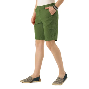 Pantalones Cortos Cargo Casuales de Tallas Grandes, Transpirables, Resistentes al Viento, Diseño Personalizado, Color Sólido, Decoración con Cremallera, Elegantes para el Verano - Product Image 3