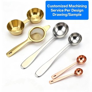 Food Grade Stainless Steel Tablespoon Measuring Scoop Gold Coffee Milk <b>Powder</b> Measuring Spoon Long Handle for Coffee <b>Tea</b> <b>Matcha</b> - Product Image 1