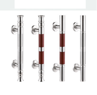 Nouveau design Poignée de porte en bois et verre Poignées de porte en acier inoxydable pour portes intérieures