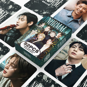 KPOP 92 piezas/caja RM V SUGA <span class=keywords><strong>J</strong></span>-<span class=keywords><strong>HOPE</strong></span> JIN JIMIN <span class=keywords><strong>JUNGKOOK</strong></span> JK Fototarjetas Láser Normales, Tarjetas Holográficas Lomo, Tarjetas Fotográficas - Product Image 1