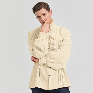 Nuevas Camisas Steampunk Medievales para Hombre, Estilo Retro Casual, <span class=keywords><strong>Disfraz</strong></span> Renacentista Victoriano, para Halloween, Fiestas, Actuaciones Piratas - Product Image 5