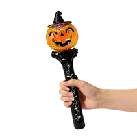 Baguette LED Citrouille en Gros avec Poignée en Toile d'Araignée, Cadeau Lumineux pour Fête d'Halloween