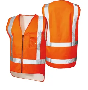 Strip Mesh Fabric Construction Security Safety Reflective Vest