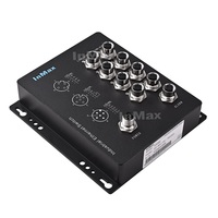 Inmax 8x10/100M puertos EN50155 M12 conmutador Ethernet ferroviario 24V/48V IP67 IP40 IP54 IP65 IP67 conmutador de red Ethernet industrial