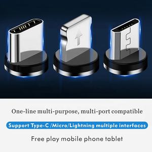 Câble magnétique tressé 3 En 1 pour recharge <span class=keywords><strong>De</strong></span> téléphone, chargeur Usb type C, compatible avec <span class=keywords><strong>Iphone</strong></span> - Product Image 6