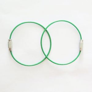 YIWANG Acier Inoxydable Fil Câble Porte-clés Vert Vis Serrure Porte-clés - Product Image 2