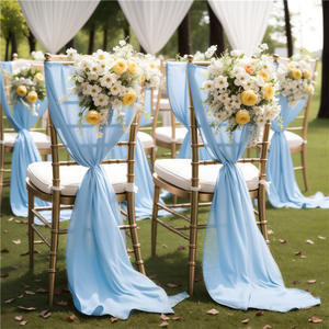 Số lượng lớn ngoài trời bãi biển đám cưới trang trí pageants Bridal Đảng ghế treo khăn thắt lưng khách sạn tiệc cưới ghế voan khăn thắt lưng - Product Image 6