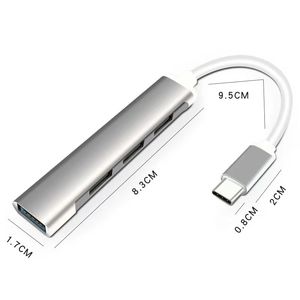 Concentrador <span class=keywords><strong>de</strong></span> red USB 3,0 tipo C, adaptador multidivisor <span class=keywords><strong>de</strong></span> <span class=keywords><strong>4</strong></span> puertos OTG para Macbook HUB <span class=keywords><strong>Pro</strong></span> 13 15 Air Mi <span class=keywords><strong>Pro</strong></span>, Accesorios para ordenador portátil - Product Image 1