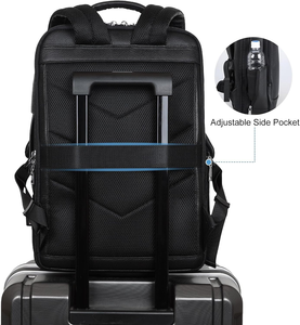 กระเป๋าเป้สะพายหลังสำหรับแล็ปท็อปขนาด 15.6 นิ้ว หนังแท้ คุณภาพสูง ทนทาน ขยายได้ รองรับมาตรฐาน TSA ขนาด 13.97 x 28.96 x 40.89 ซม. เหมาะสำหรับเดินทางและธุรกิจ ใช้ได้ทั้งชายและหญิง - Product Image 1