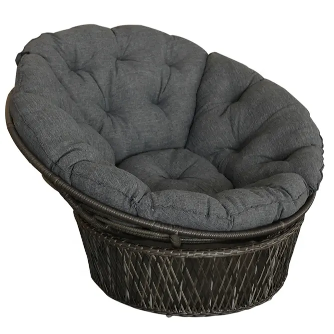 Lit carré en rotin, mobilier de jardin d'extérieur, Patio, papan avec coussin