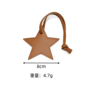 Fast Shipping Star-Shaped Leather <b>Bag</b> <b>Charm</b> Keychain Key Holder Pendant for Handbag Decoration - Product Image 4