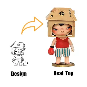 Fábrica de juguetes de vinilo de arte 3d personalizado, juguetes de vinilo de personaje 3d personalizado, diseño de arte personalizado