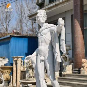 Mily Tay Chạm Khắc Cuộc Sống kích thước bằng đá cẩm thạch trắng Apollo Tượng điêu khắc phong cách cổ điển để bán - Product Image 3