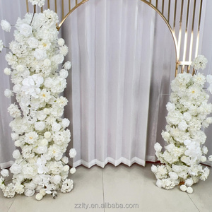 ซุ้มดอกไม้งานแต่งงานขายส่ง ZZLTY ฉากหลังดอกไม้ประดิษฐ์สำหรับตกแต่งทางเดิน - Product Image 3
