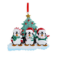 Décoration de sapin de Noël, cadeau de Noël pour la famille, décoration de Noël pour la maison, ornement suspendu en résine peint à la main avec nom personnalisé