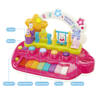 Cartoon Dancing Animals Plastic Mini Electric Organ Piano With Flash Light & Sound Effects Toy Musical Instruments for Kids