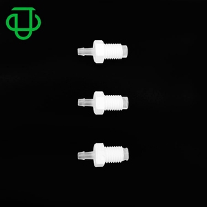 Conector de manguera de rosca giratoria sellada inferior UNF 1/4-28, con rosca de 3/32 pulgadas (2.4mm) de diámetro interno, de PP blanco transparente, estilo de rosca larga/corta. - Product Image 1
