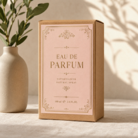 Étiquettes personnalisées de luxe en feuille d'or rose pour flacons de parfum, autocollants imperméables pour emballages cosmétiques