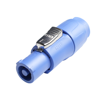 Connecteur PowerCon certifié audio professionnel SZFLD IP65 20A bleu et gris pour écran LED