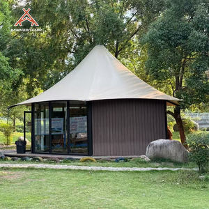 Tente de luxe hexagonale Kawagebo Kamp avec structure en acier galvanisé recouvert de PVDF et murs en verre pour hôtel et lodge - Product Image 2