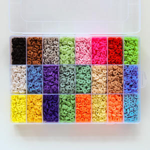 Kit de cuentas de arcilla para la fabricación de joyas, conjunto de cuentas sueltas de arcilla polimérica redondas planas, accesorios hechos a mano DIY con letras - Product Image 5