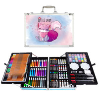 Nouveau kit de dessin artistique 2026 de 145 pièces, coffret en aluminium pour aquarelle, huile et pastel, idéal pour les enfants