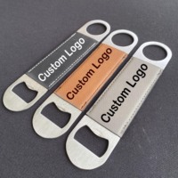 Ouvre-bouteille créatif en cuir, lame de barman, outil de bar, ouvre-bouteilles
