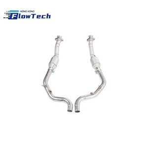Tuyau de descente en acier inoxydable poli miroir à haut débit avec bouclier thermique pour Land Rover Range Rover Supercharged, professionnel et direct - Product Image 3