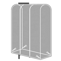 Protecteurs de vêtements en PVC translucide entièrement fermés pour manteaux et chambre à coucher Protecteurs suspendus au sol pour cache-poussière