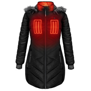 OEM Damen Überhitzungsschutz Beheizte Jacke Modische Steppjacke Elektrisch Beheizte Jacke für Radfahren Winter mit Reißverschluss - Product Image 1