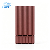 Planche de terrasse en WPC creuse 140x25mm, revêtement de sol composite bois-plastique pour jardin, patio, terrasse