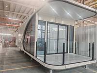 Maisons préfabriquées en capsule de conception moderne et luxueuse en acier, espace salon en capsule, système intelligent